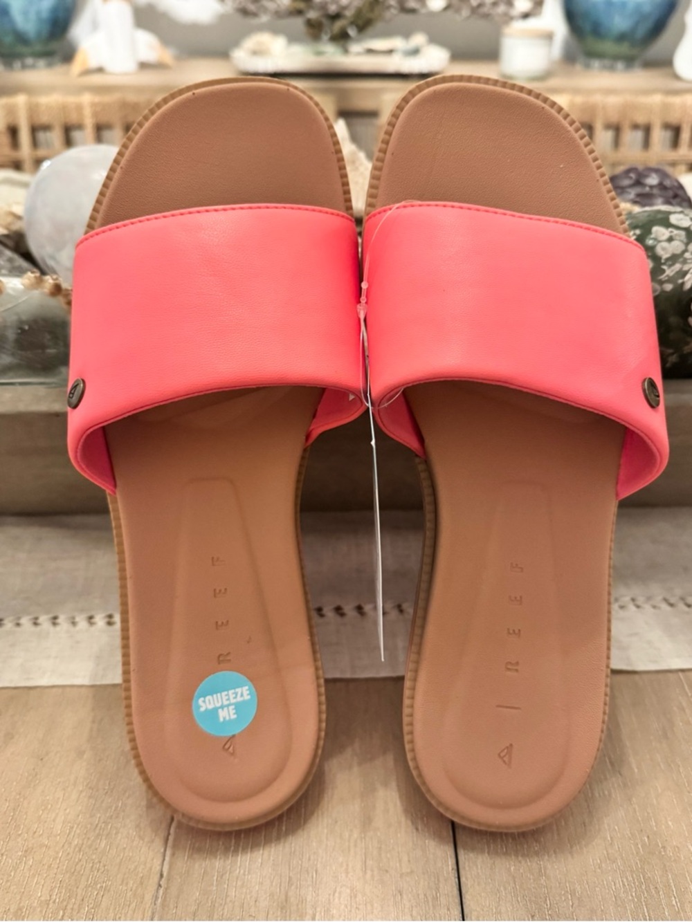 Reef Cushion Sunny Arrianah Slide, Coral, NWT, Women’s Multiple